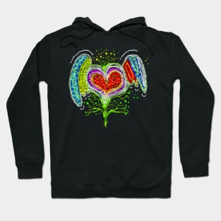 Abstraction #004 Flower-Heart Hoodie